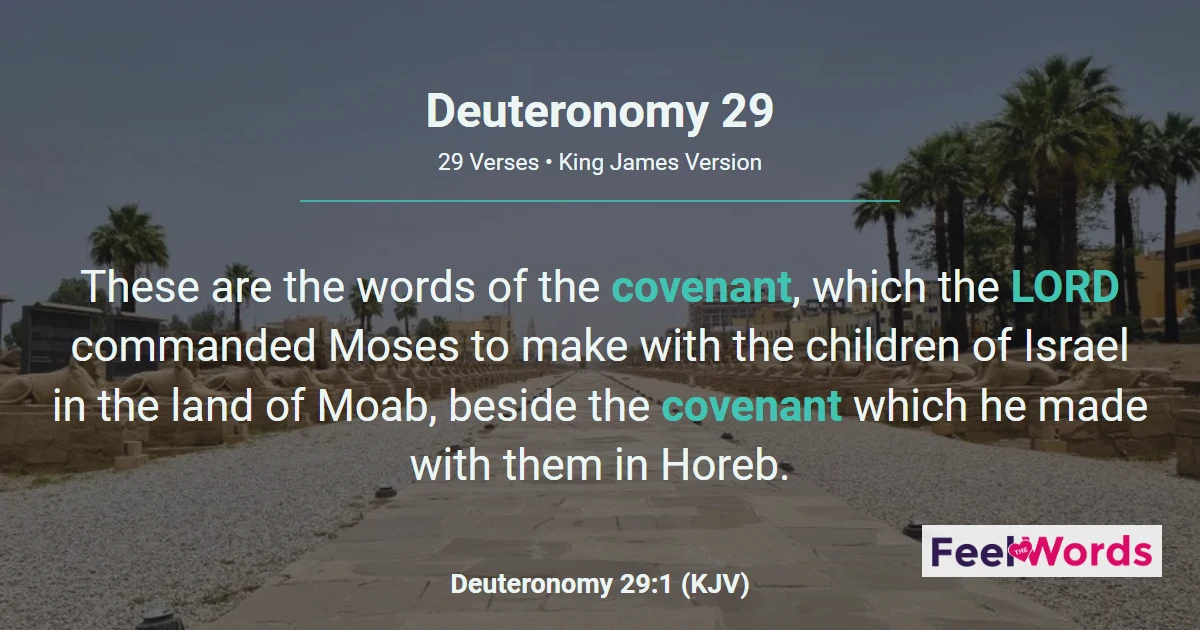 Deuteronomy 29: The Covenant Renewed