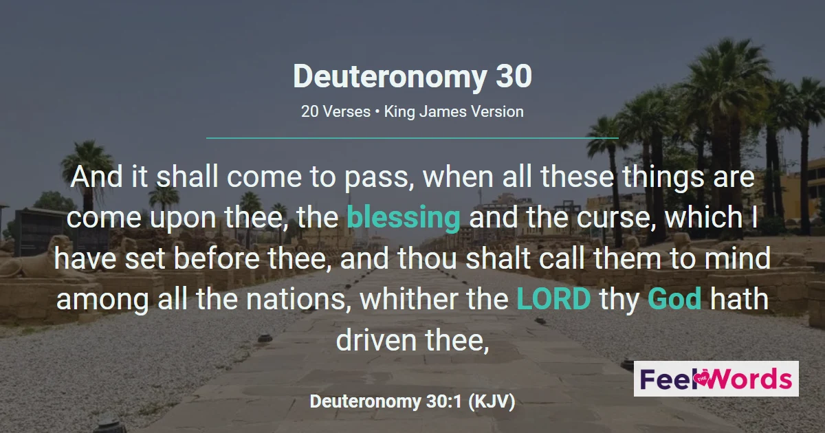 Deuteronomy 30: Choose Life