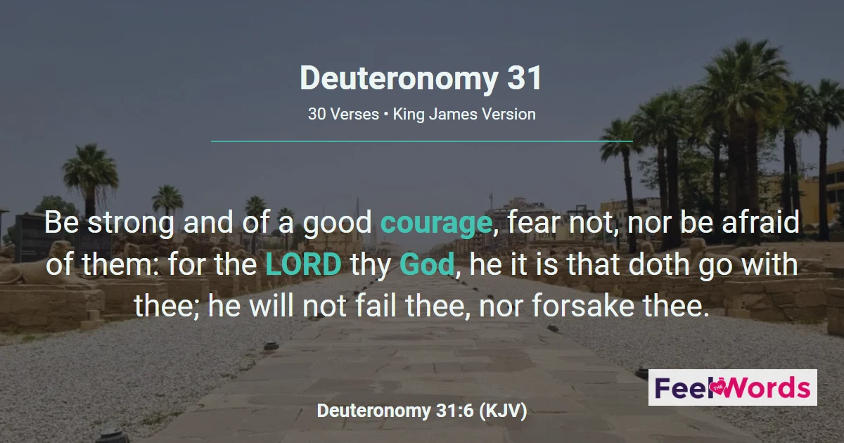 Deuteronomy 31: Moses Commissions Joshua