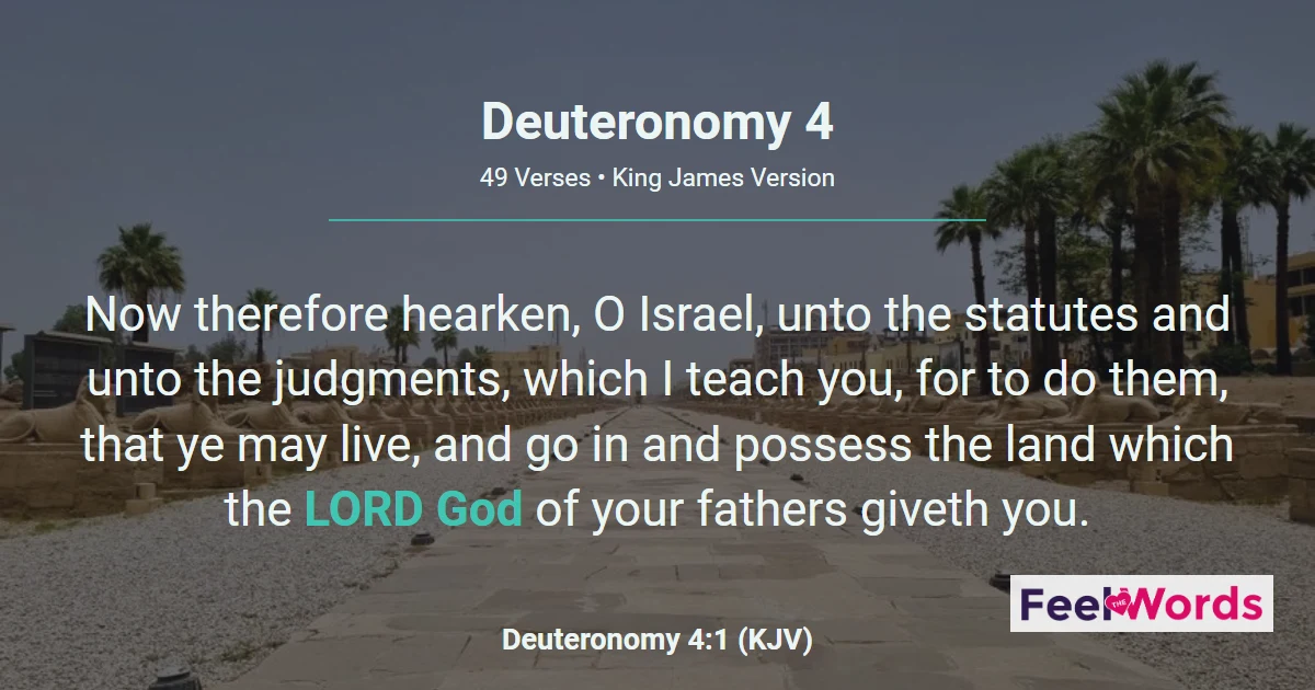 Deuteronomy 4: Obey and Avoid Idols