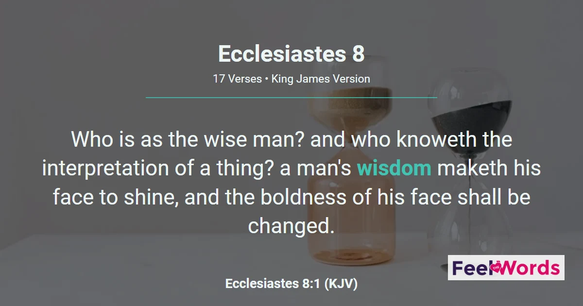 Ecclesiastes 8 - Obeying the King, Fearing God