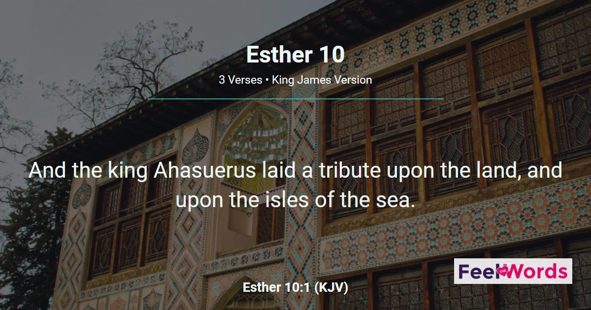 Esther 10: Mordecai's Greatness