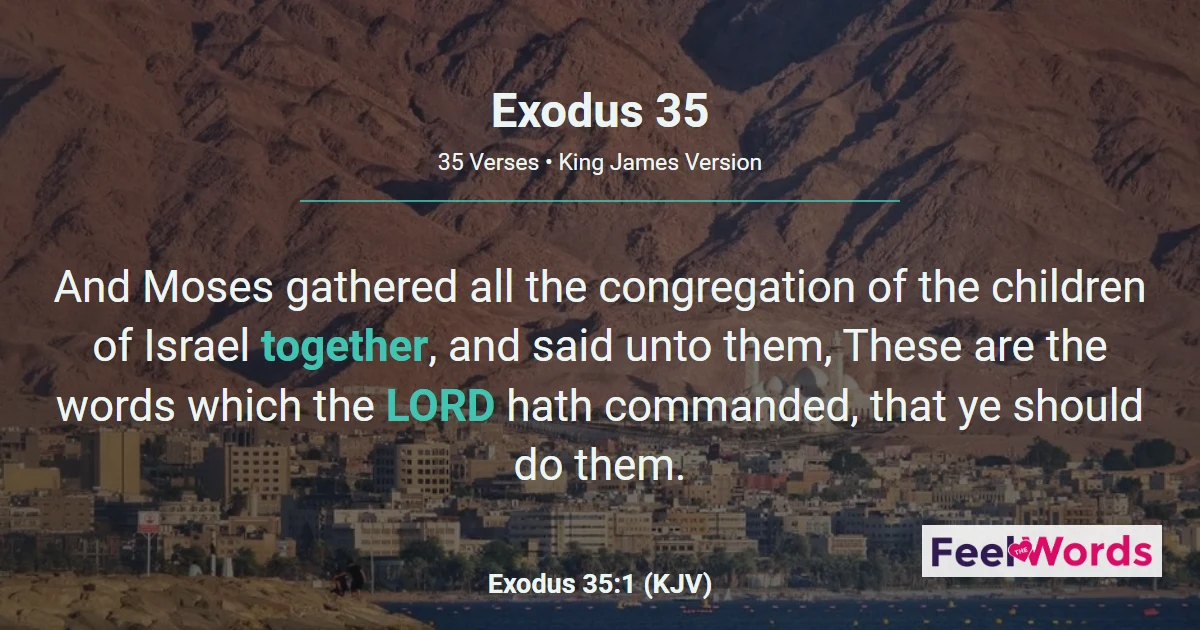 Exodus 35: Offerings for the Tabernacle