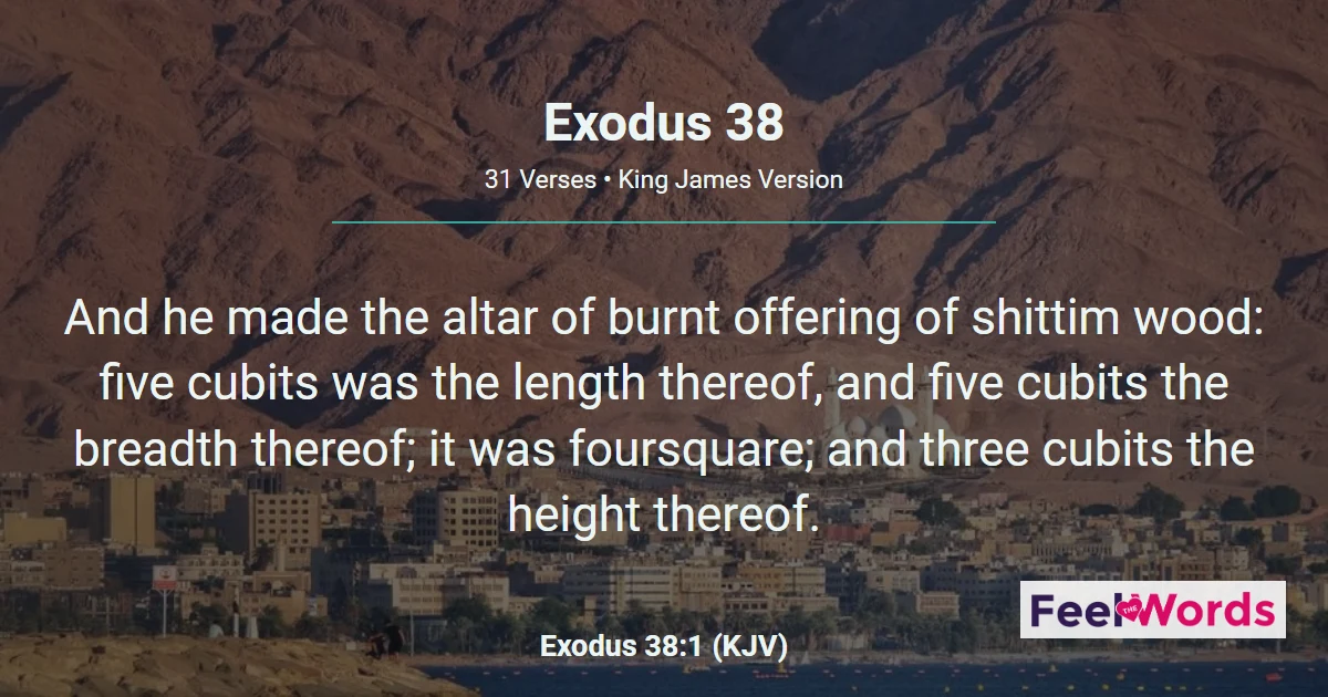 Exodus 38: The Altar, Laver & Materials