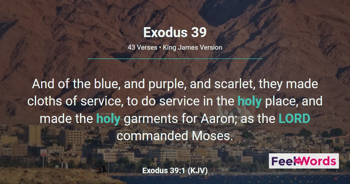 Exodus 39: The Priestly Garments Finished