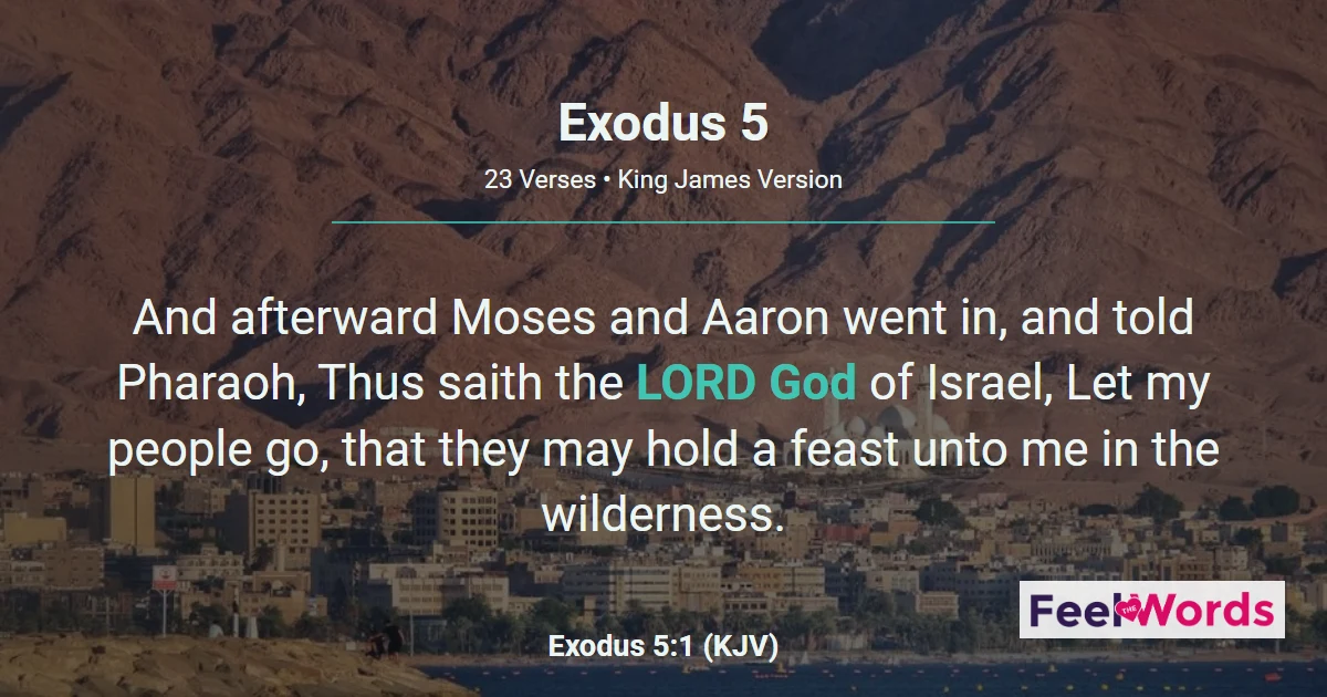 Exodus 5: Pharaoh Increases Israel's Burden