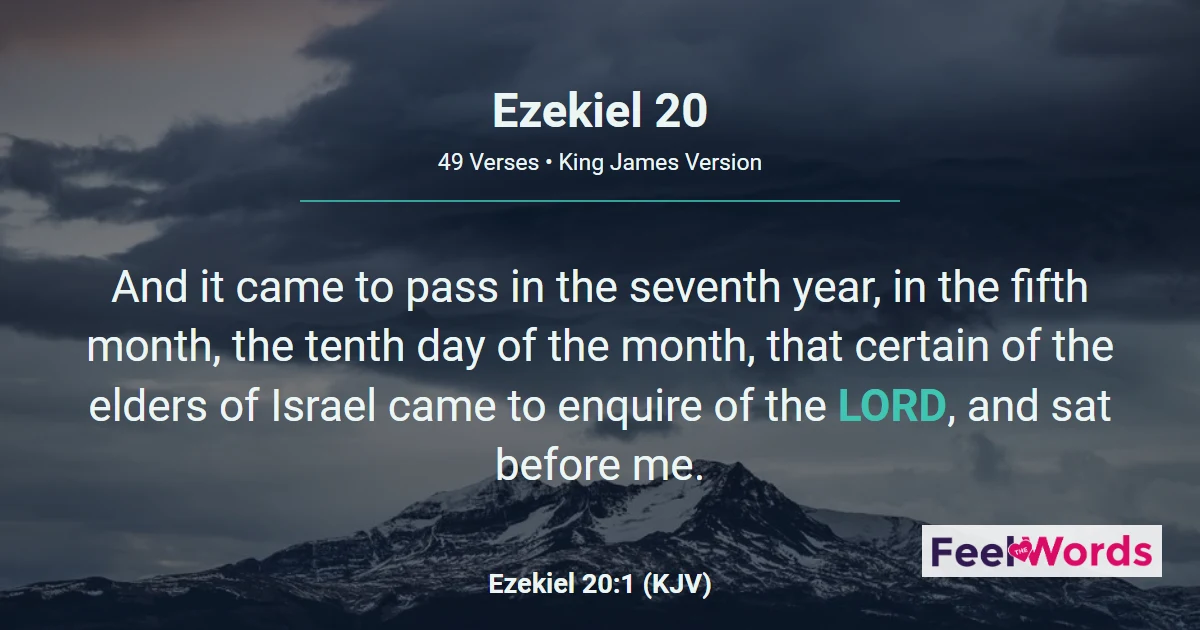 Ezekiel 20: Israel's Rebellious History