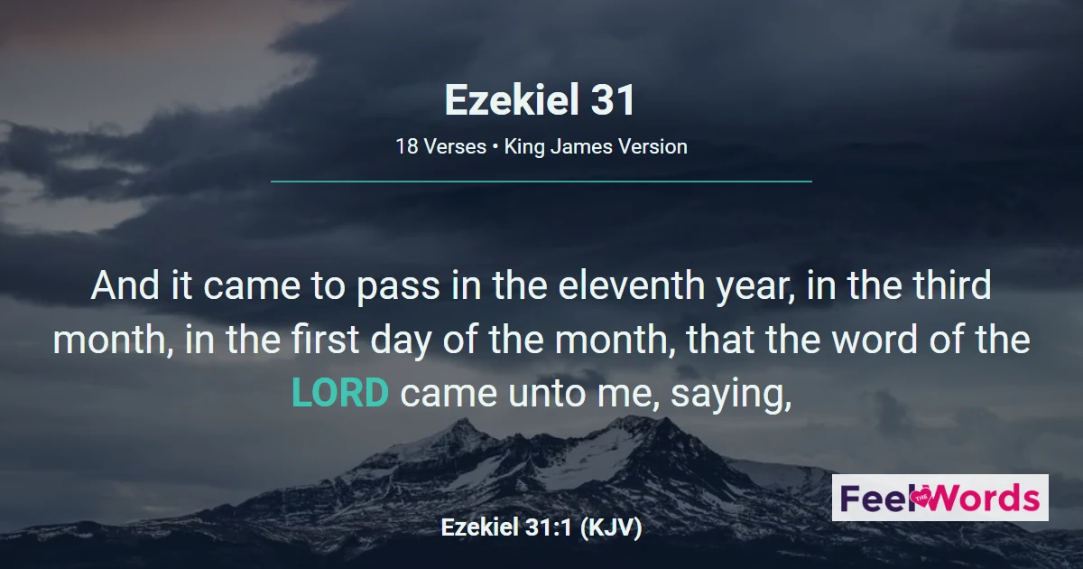 Ezekiel 31: Egypt Compared to a Cedar