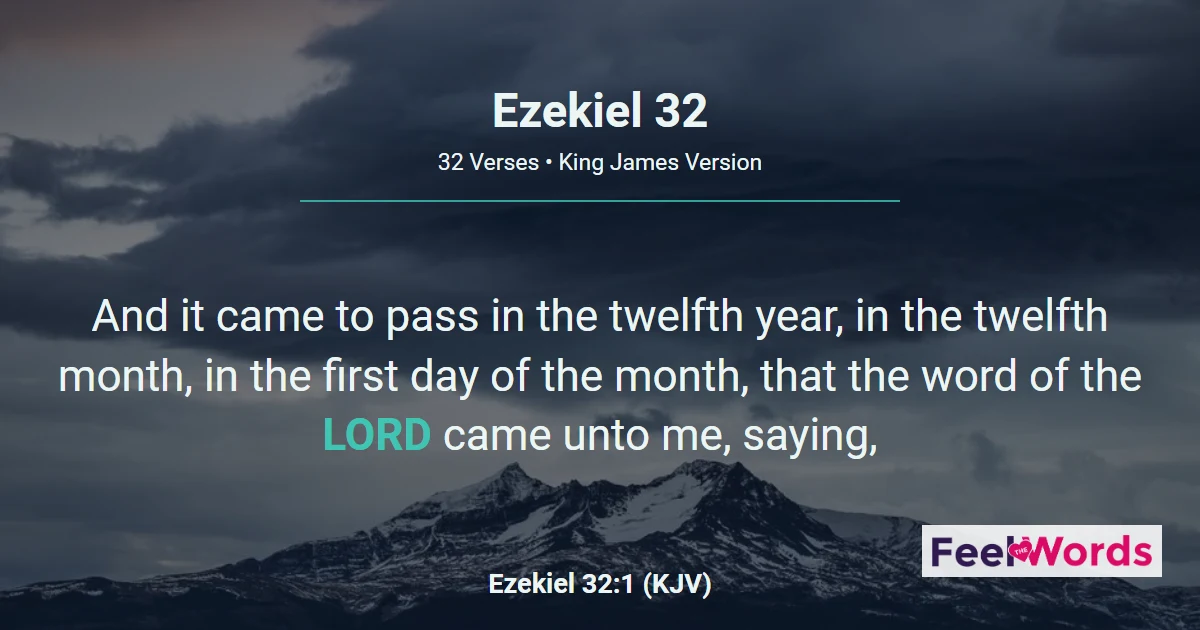Ezekiel 32: Lament for Pharaoh's Fall