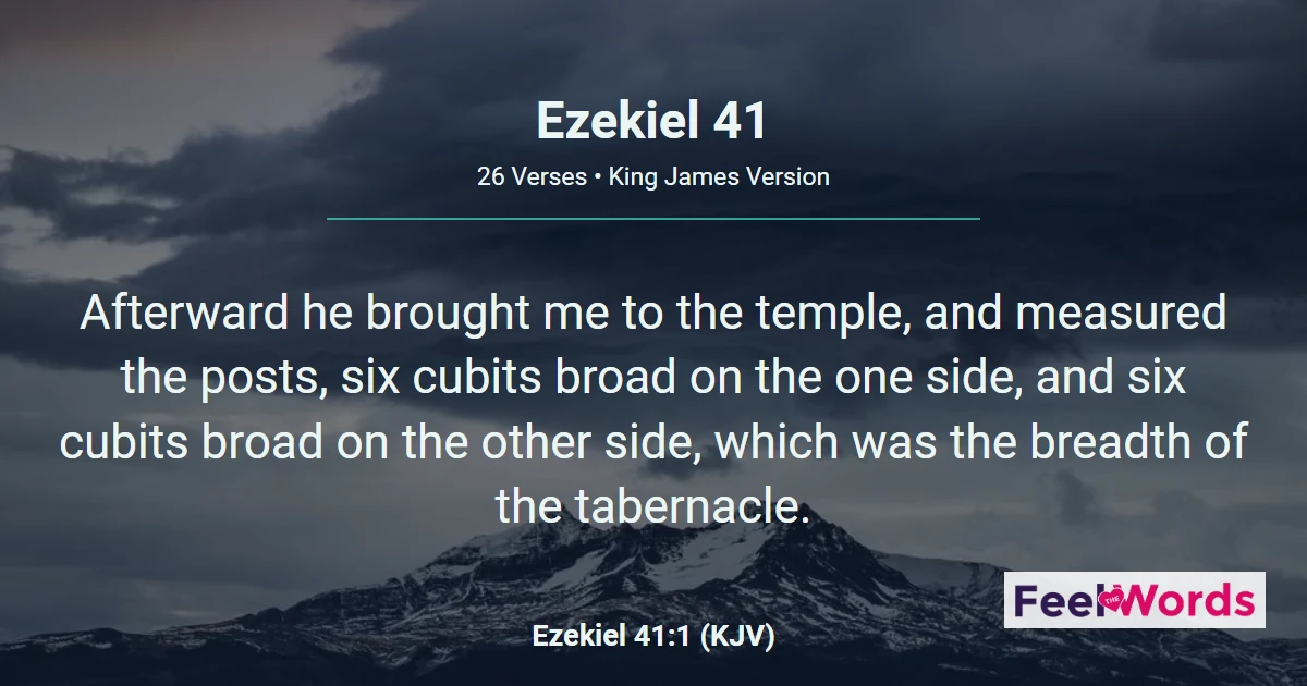 Ezekiel 41: Inside the Temple