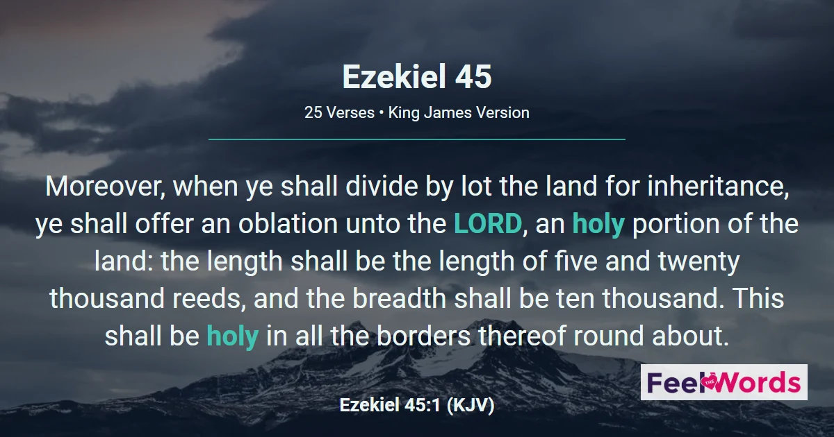 Ezekiel 45: Dividing the Holy Land