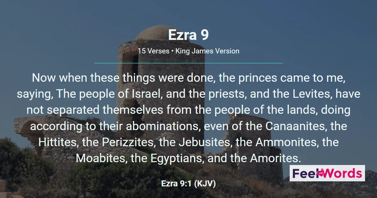 Ezra 9: Ezra's Prayer of Confession