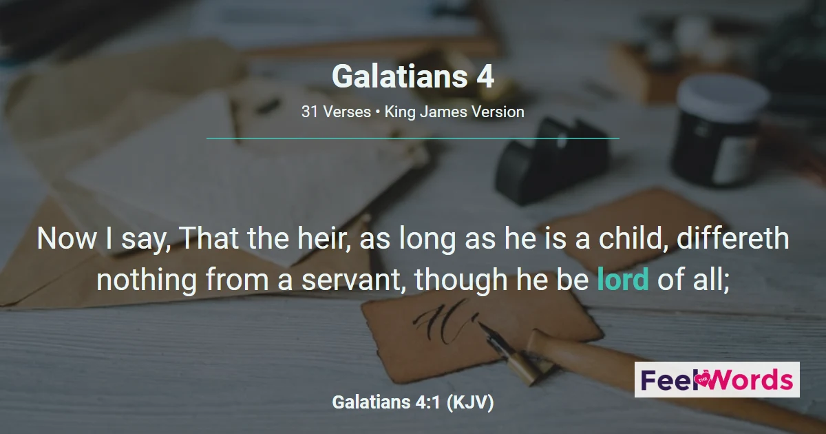 Galatians 4 - Sons, Not Servants