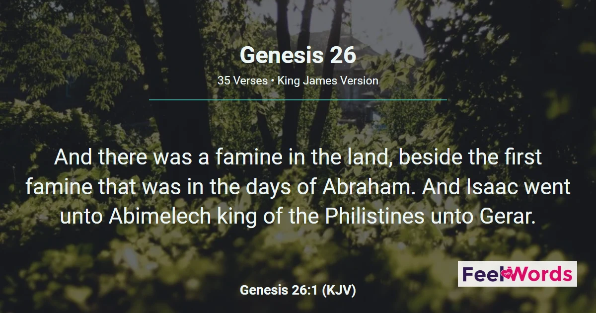 Genesis 26: Isaac, Rebekah, and the Wells of Gerar