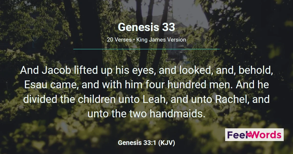 Genesis 33: Jacob and Esau Reconcile