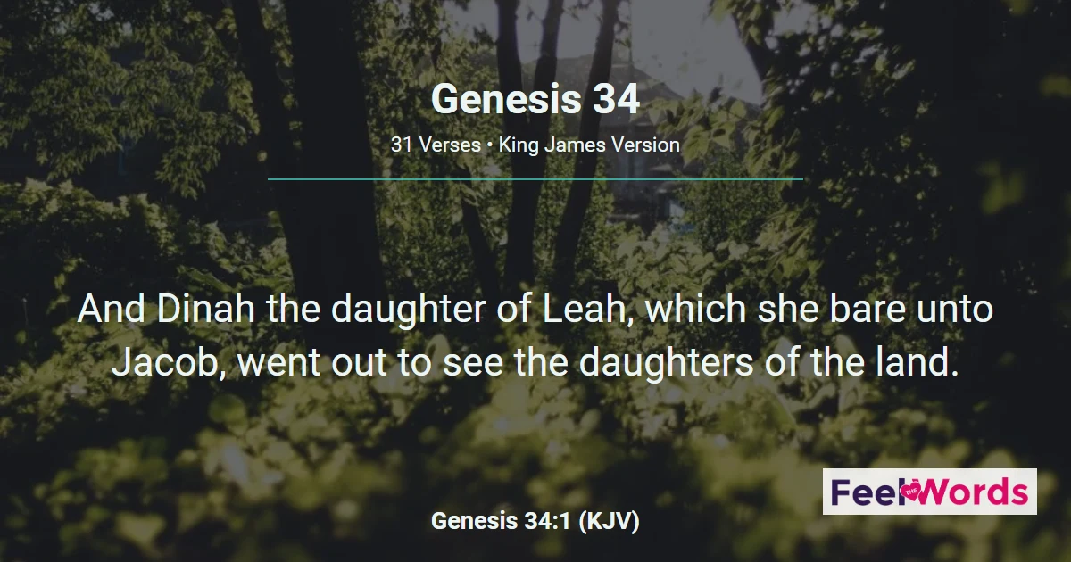 Genesis 34: Dinah, Shechem, and Family Vengeance