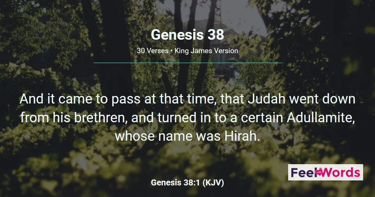 Genesis 38: Judah and Tamar's Story