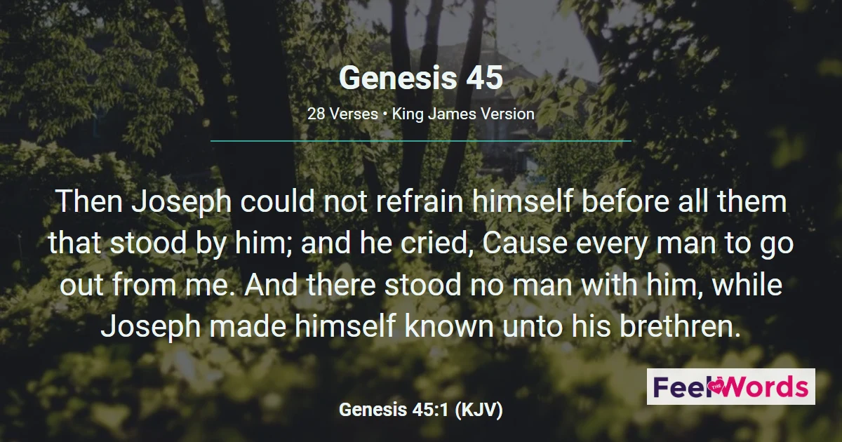 Genesis 45: Joseph Reveals Himself