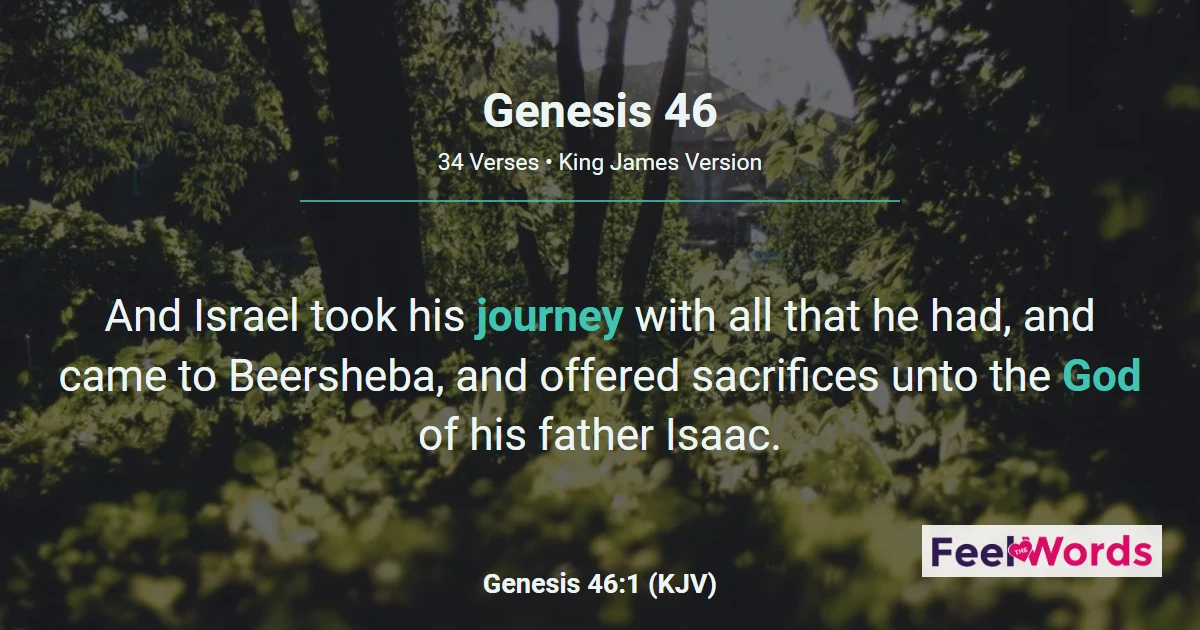 Genesis 46: Jacob's Family Moves to Egypt