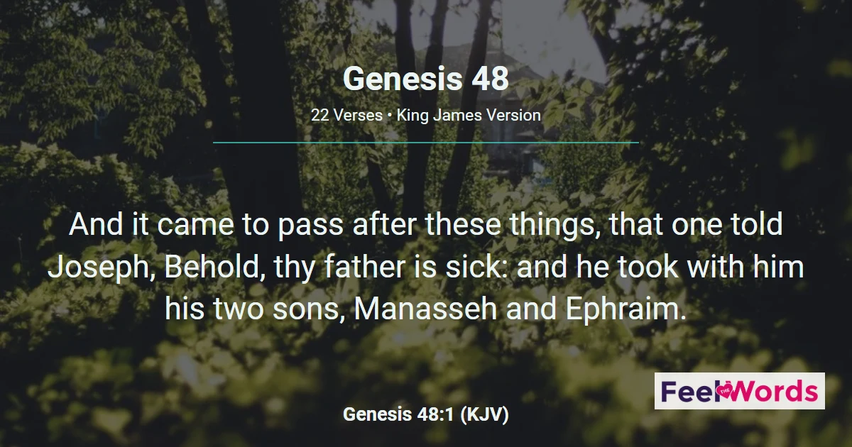 Genesis 48: Jacob Blesses Ephraim & Manasseh