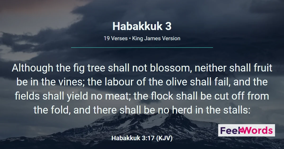 Habakkuk 3: A Prayer of Habakkuk