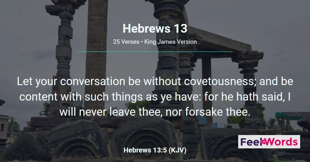 Hebrews 13: Closing Instructions for Believers
