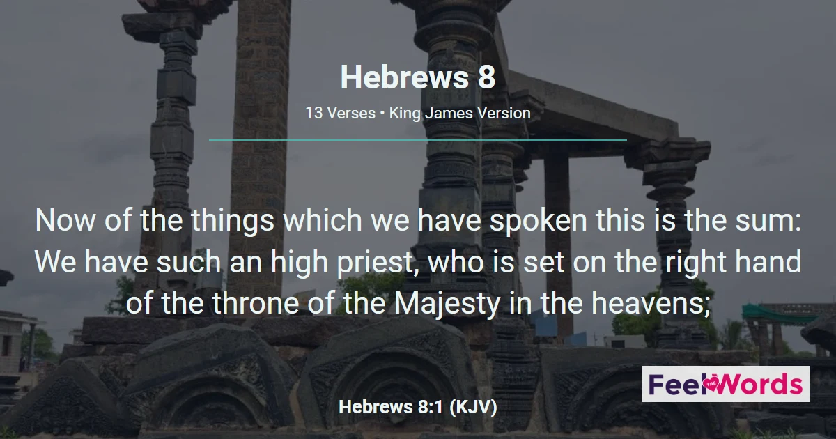 Hebrews 8: A New Covenant, a Better Priest