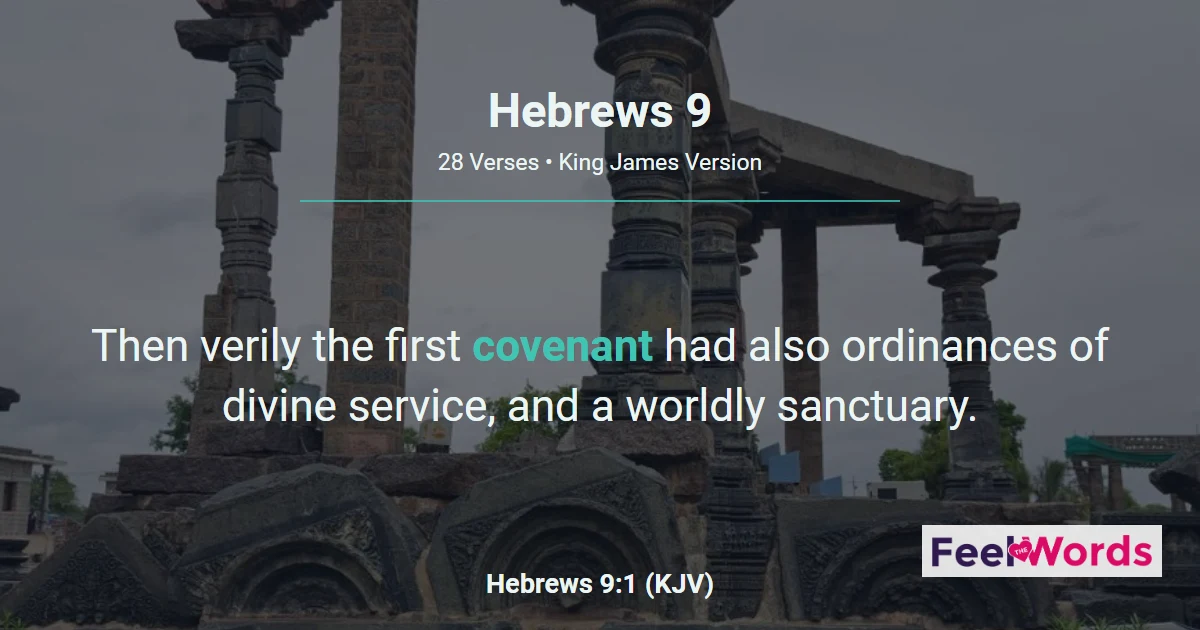 Hebrews 9: The Tabernacle and Christ's Blood