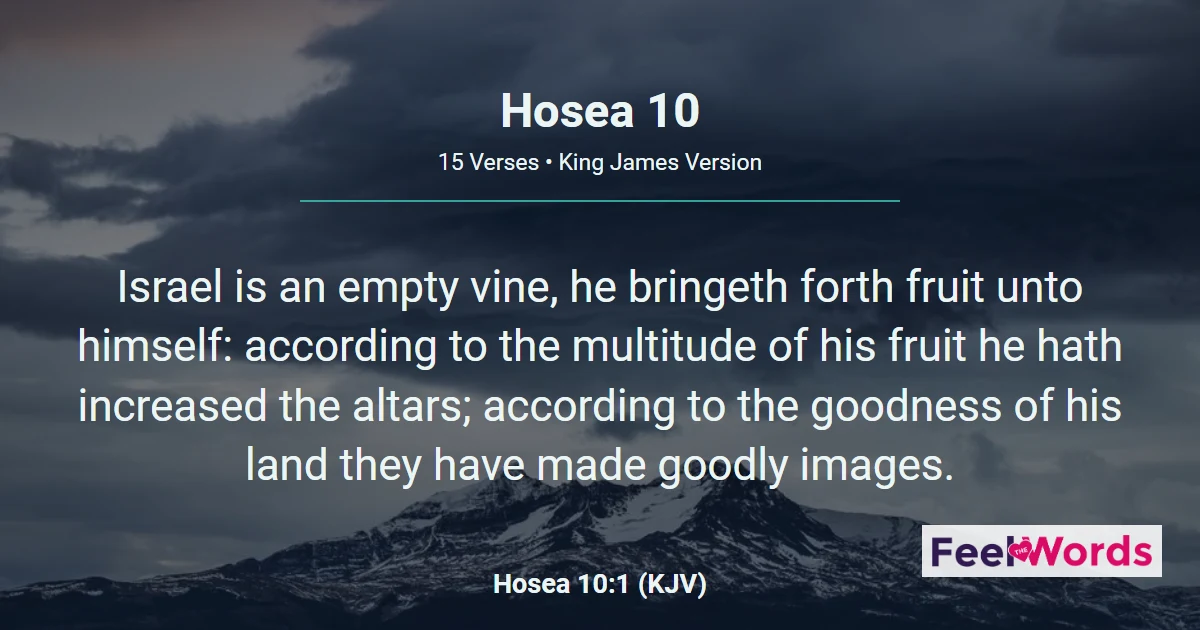 Hosea 10: Israel, an Empty Vine