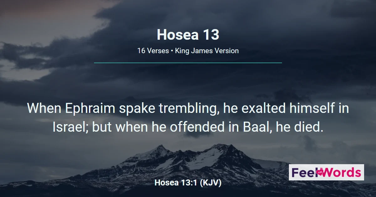 Hosea 13: I Will Ransom Them from Death
