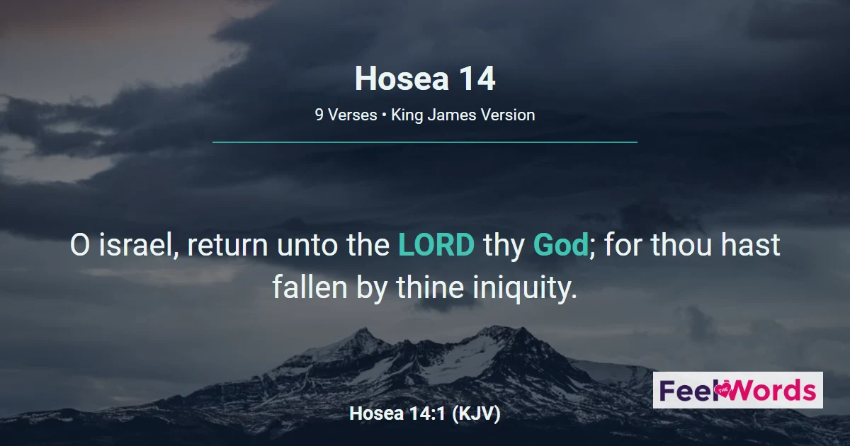 Hosea 14: Return, O Israel