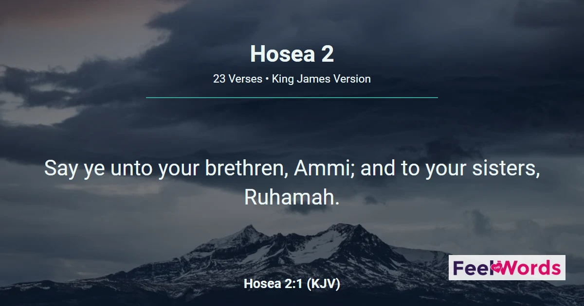 Hosea 2: Israel's Unfaithfulness and Return