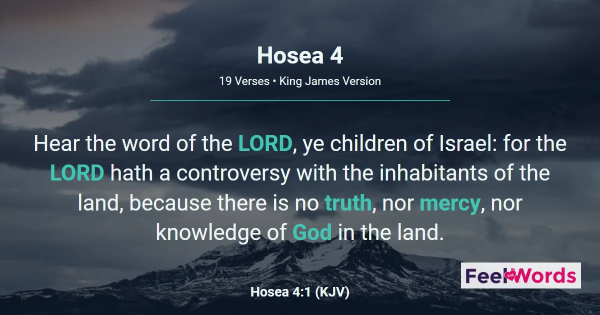 Hosea 4: No Knowledge of God in the Land