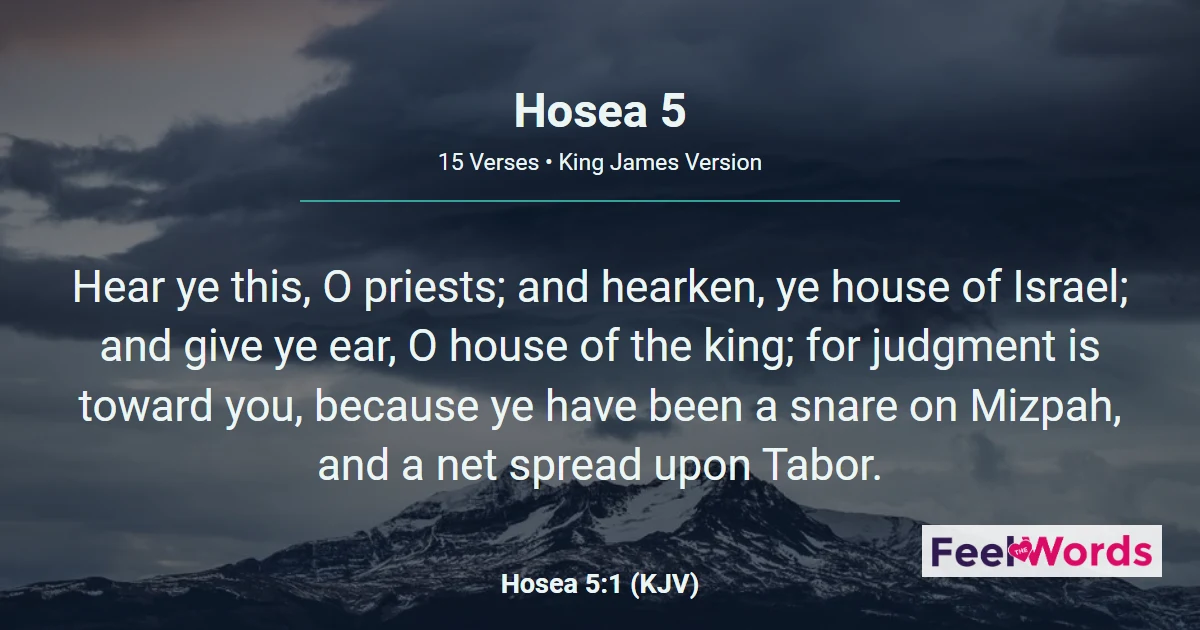 Hosea 5: Judgment on Priests and Princes