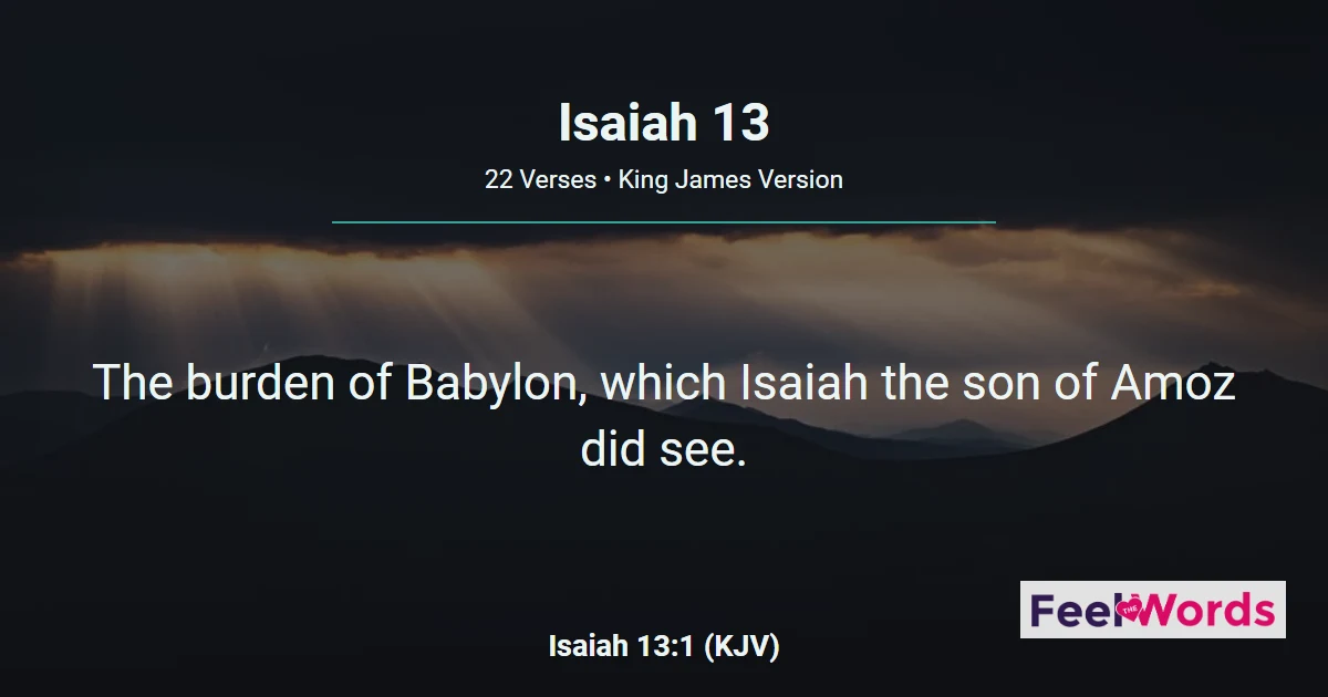 Isaiah 13: The Burden of Babylon