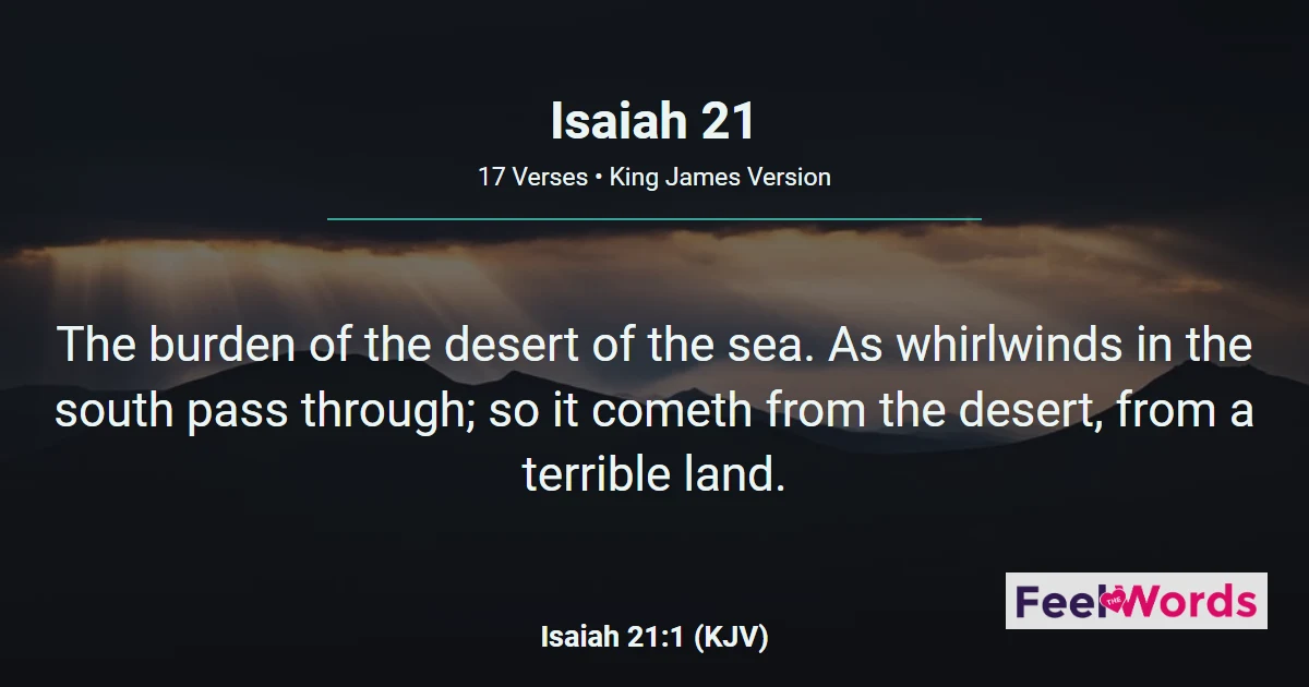 Isaiah 21: Babylon Is Fallen, Is Fallen