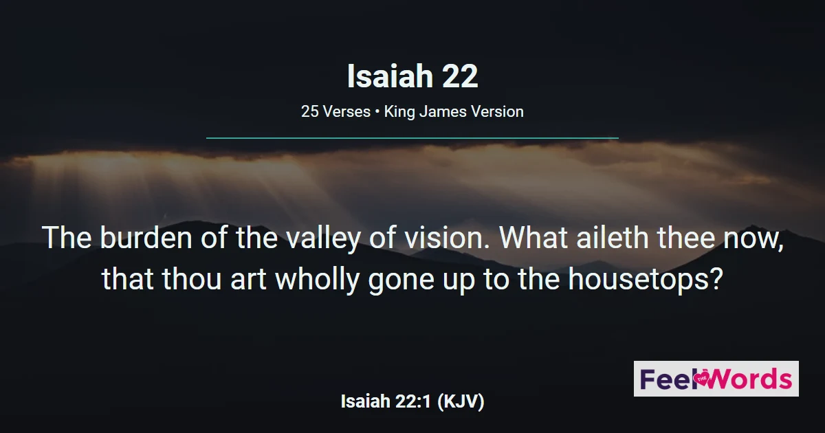 Isaiah 22: The Valley of Vision