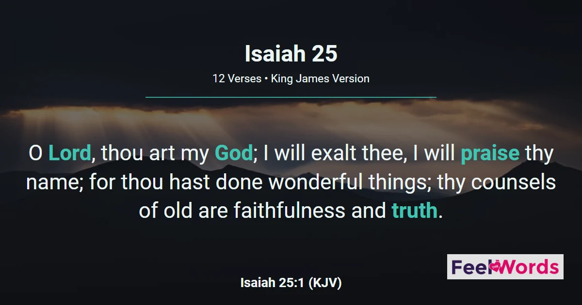 Isaiah 25: Death Swallowed Up in Victory
