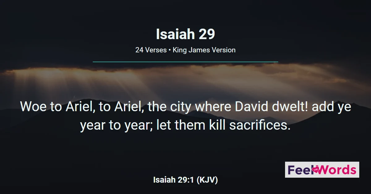 Isaiah 29: Woe to Ariel