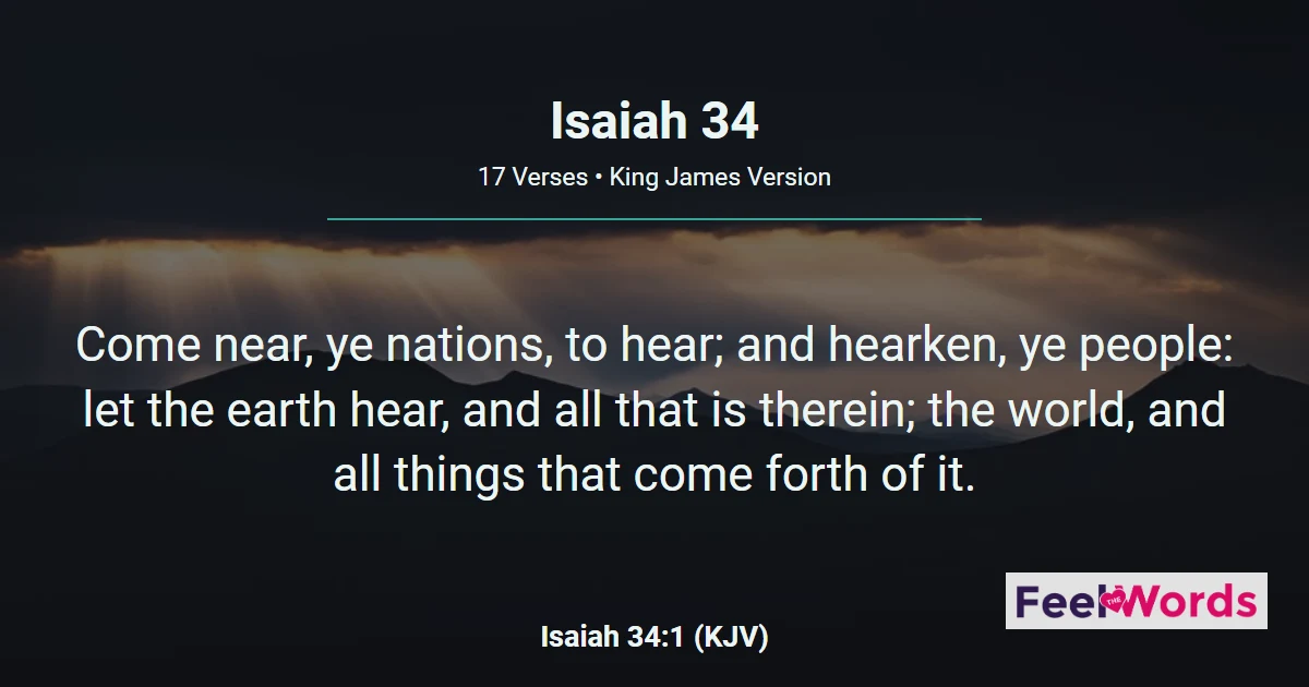 Isaiah 34: Judgment on the Nations and Idumea