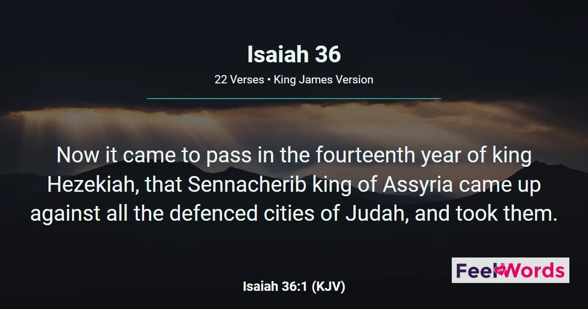 Isaiah 36: Rabshakeh Threatens Jerusalem