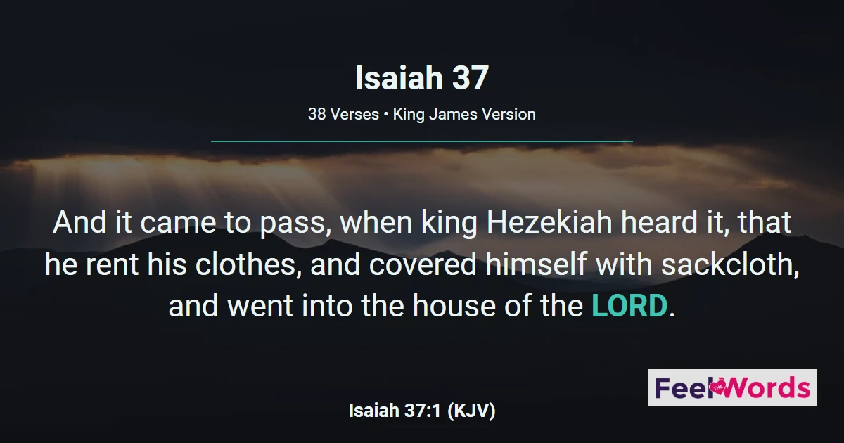 Isaiah 37: Hezekiah's Prayer, Assyria's Fall