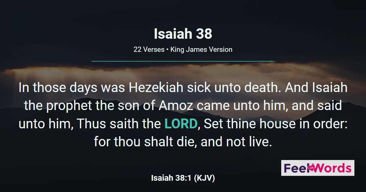Isaiah 38: Fifteen Years Added to Hezekiah