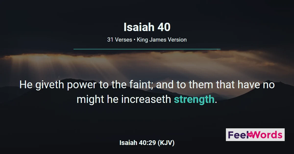 Isaiah 40: Comfort Ye My People