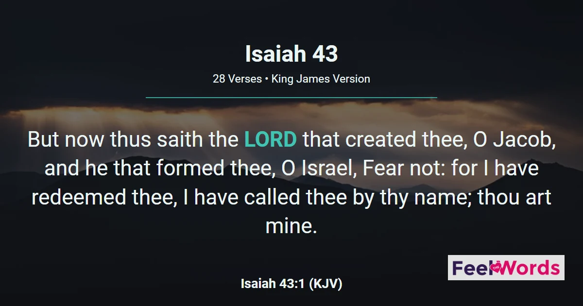 Isaiah 43: Fear Not, I Have Redeemed Thee