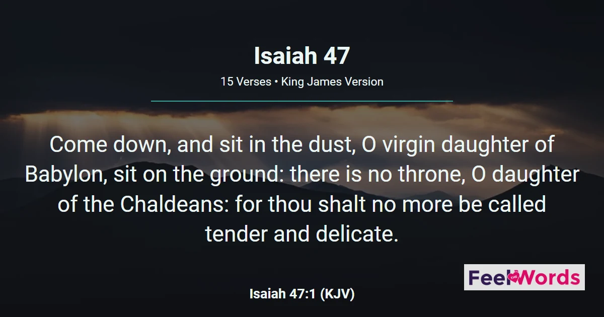 Isaiah 47: The Fall of Virgin Babylon
