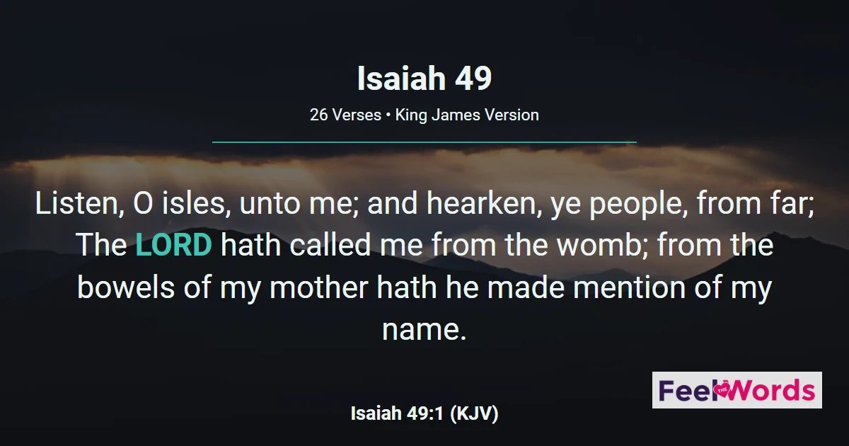 Isaiah 49: Called From the Womb, a Light