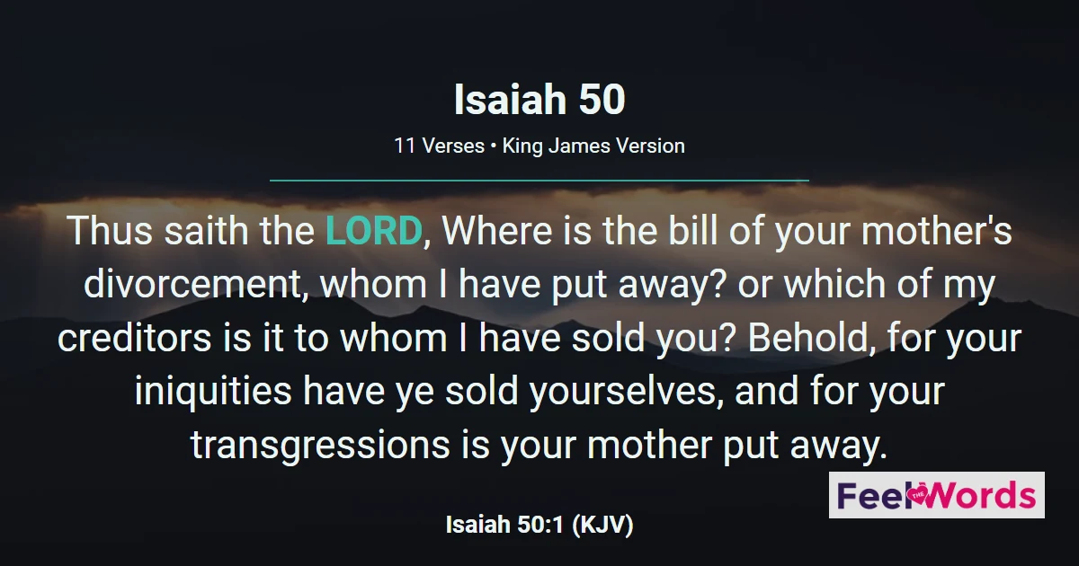 Isaiah 50: I Set My Face Like a Flint