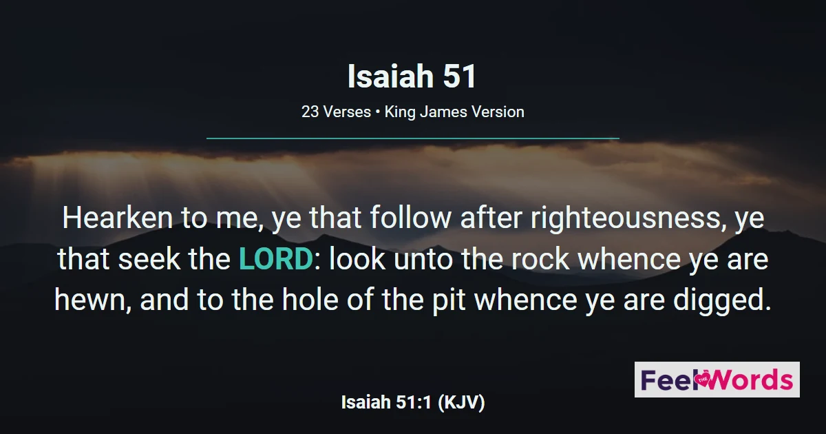 Isaiah 51: Look Unto Abraham Your Father