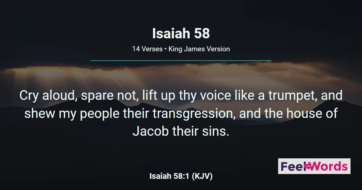 Isaiah 58: The Fast That God Has Chosen